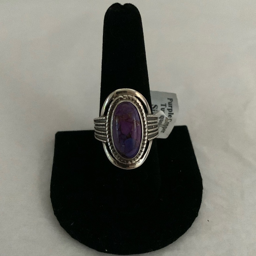 Purple silver Ring